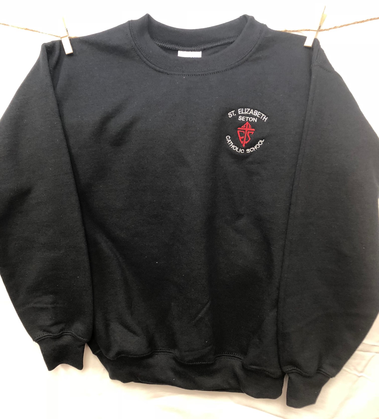 St Elizabeth Seton Black Crew Sweatshirt